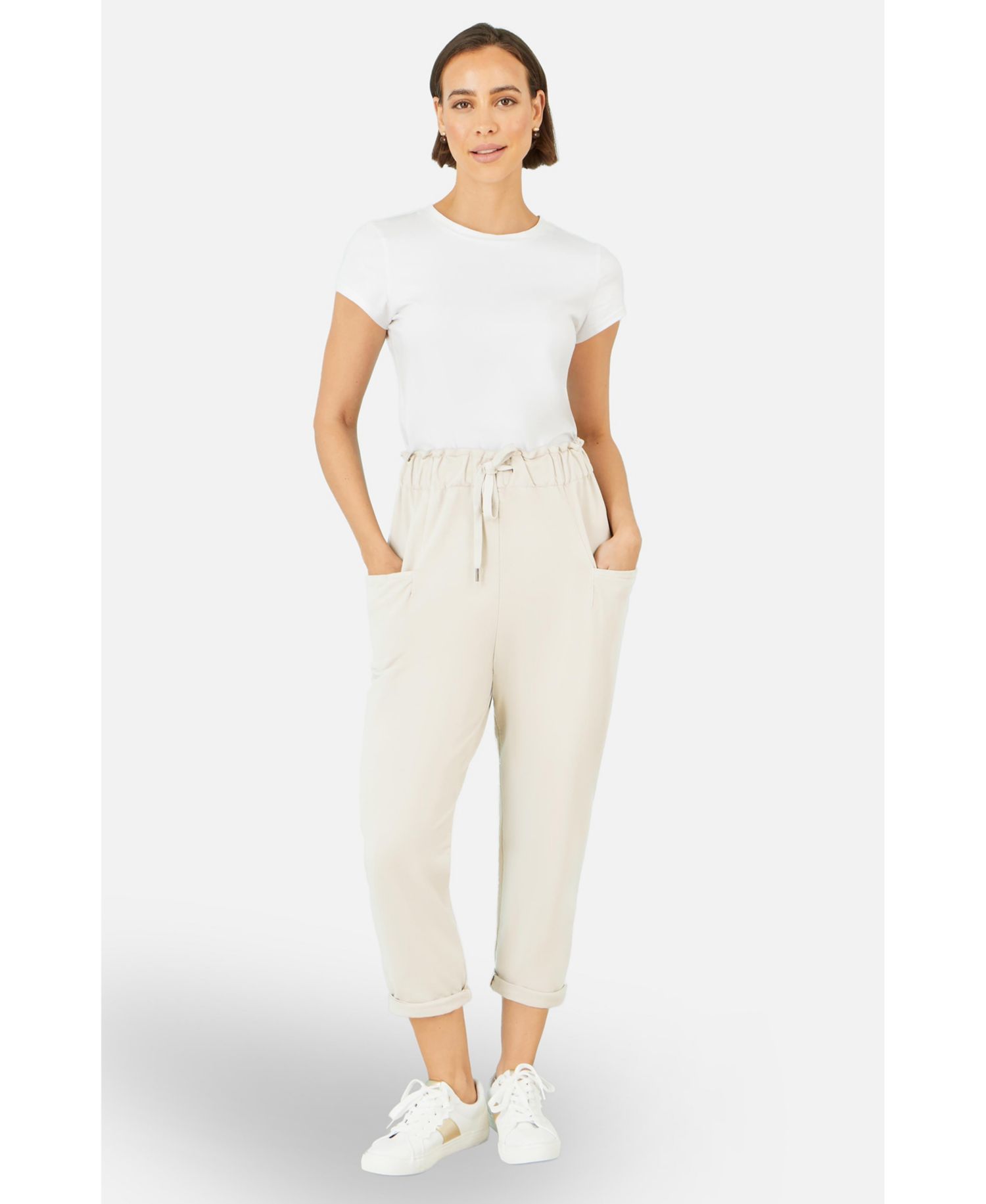 Women's Cotton Relaxed Stretch Trousers
