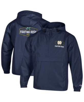 Men's Navy Notre Dame Fighting Irish Delay Packable Half-Zip Jacket