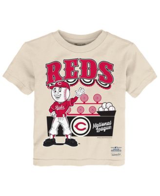 Toddler Cream Cincinnati Reds Step Back Up T-Shirt