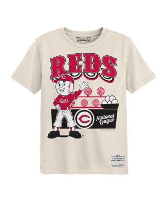 Preschool Cream Cincinnati Reds Step Back Up T-Shirt