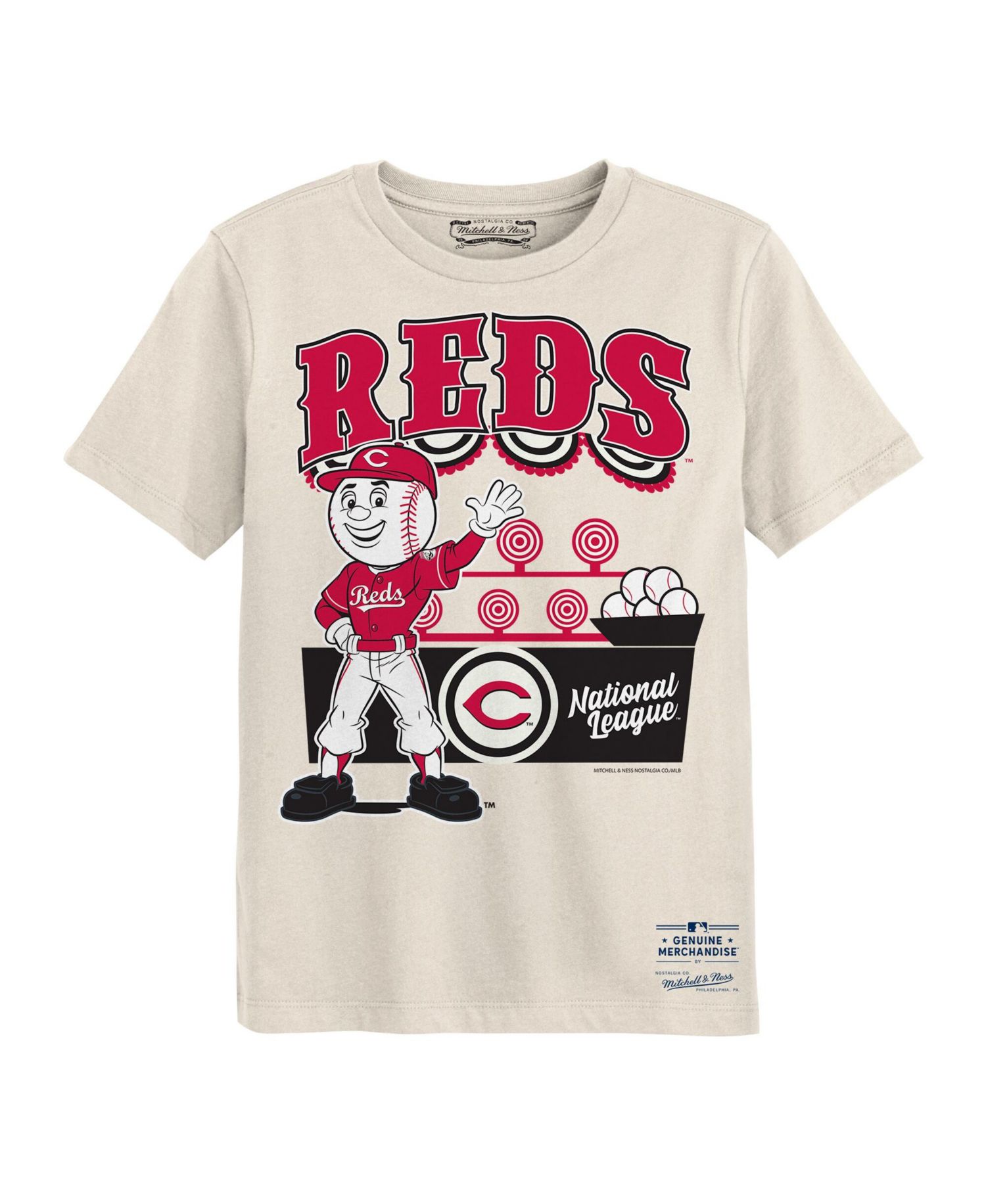Preschool Cream Cincinnati Reds Step Back Up T-Shirt