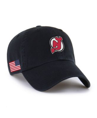 Men's and Women's Black New Jersey Devils Heritage Flag Clean Up Adjustable Hat