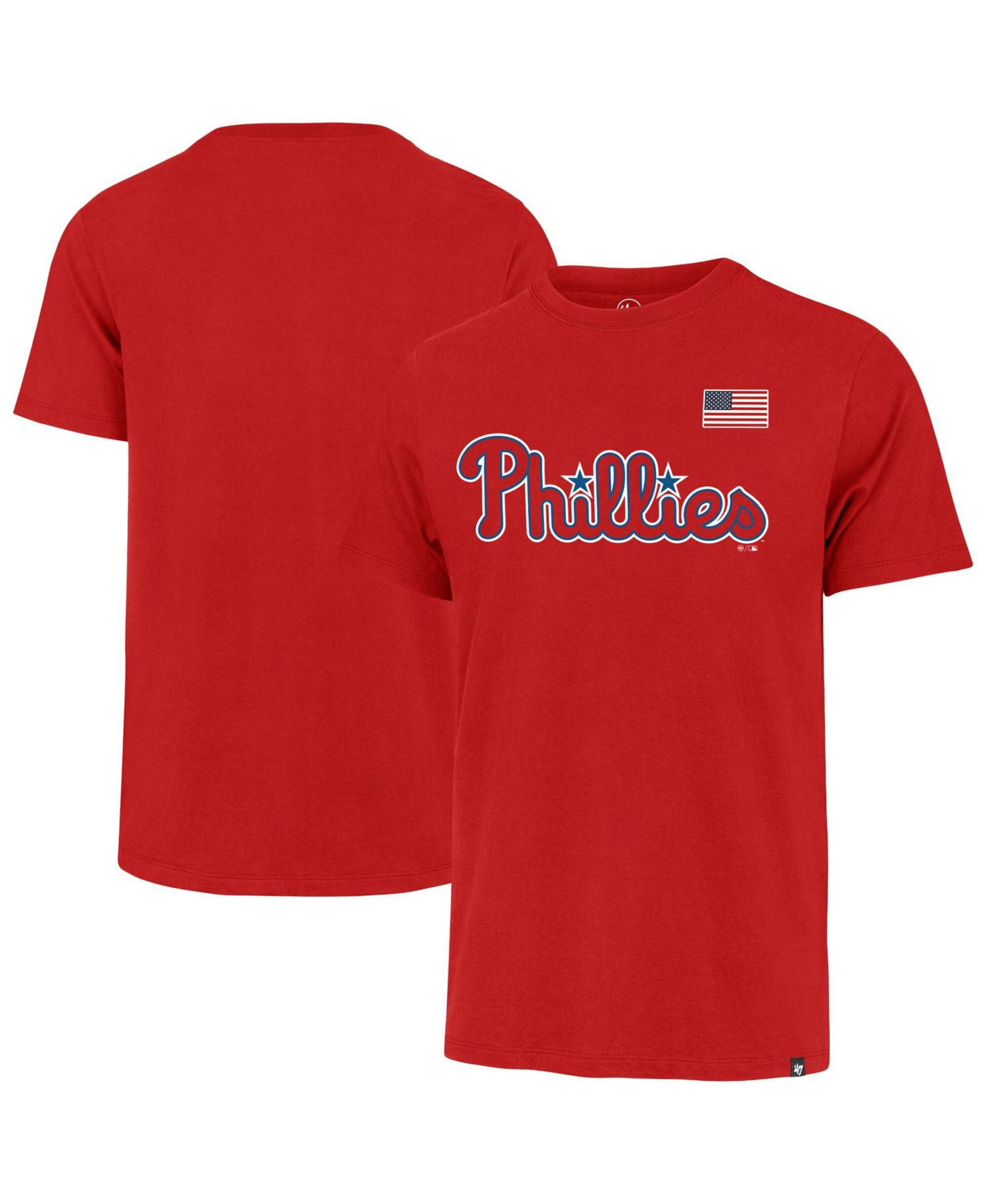 Men's Red Philadelphia Phillies Heritage U.S. Flag T-Shirt