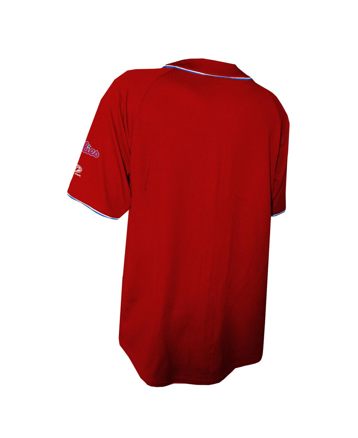 Men's Red Philadelphia Phillies Team Color Full-Button Fashion Jersey