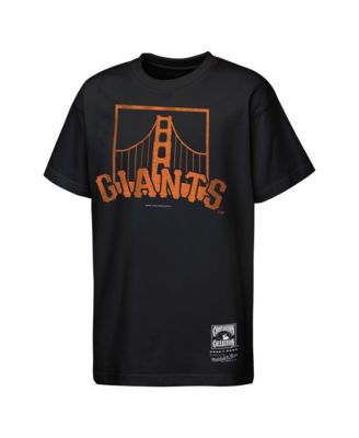 Big Boys and Girls Black San Francisco Giants Big Face Mascot T-Shirt
