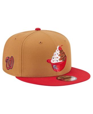 Men's Khaki/Red Washington Nationals Ice Cream 9FIFTY Snapback Hat