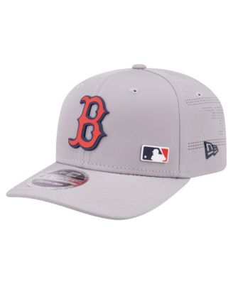 Men's Gray Boston Red Sox Laser Perforated 9SEVENTY Adjustable Hat
