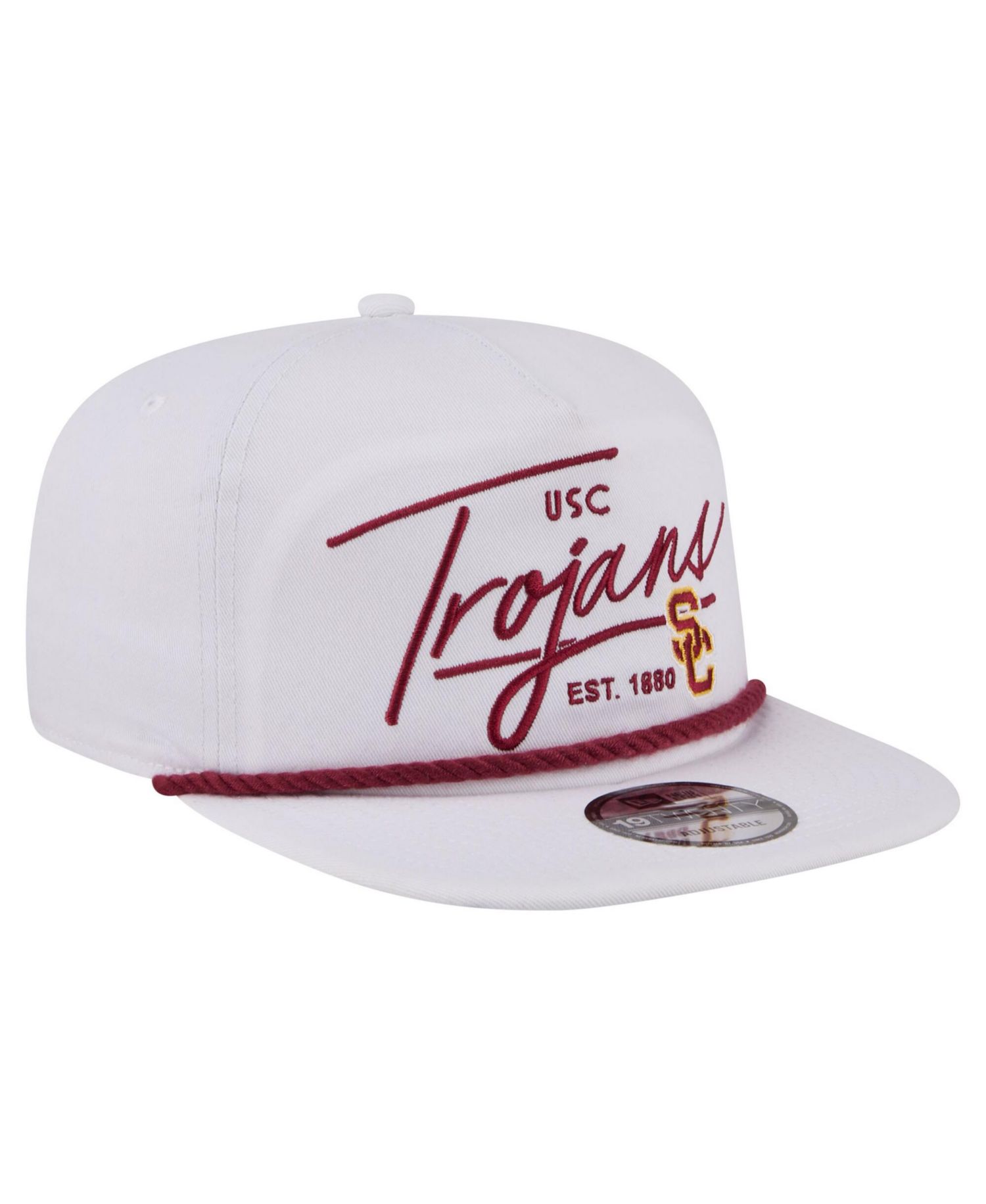 Men's White USC Trojans Team Rope 19TWENTY Adjustable Hat