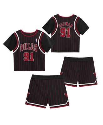 Preschool 2-Pack Dennis Rodman Black Chicago Bulls Play by Place T-Shirt and Shorts