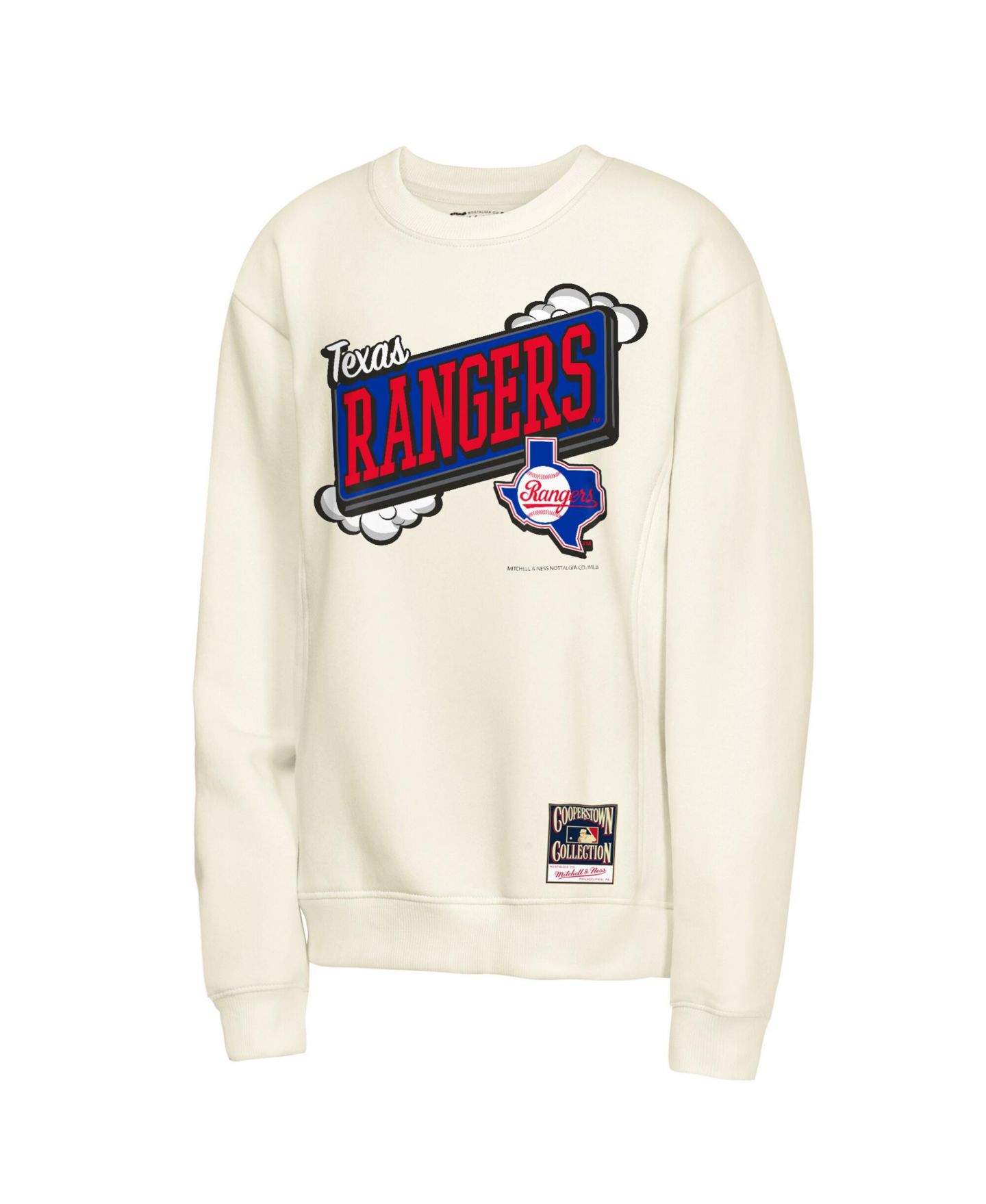 Детская толстовка Mitchell & Ness Natural Texas Rangers Retro Billboard — фото 3