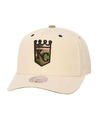 Men's and Women's Cream Kansas City Royals Camo Logo Pro Crown Snapback Hat