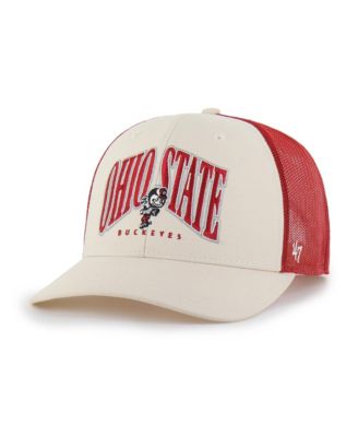 Men's Natural Ohio State Buckeyes Drawbridge Trucker Adjustable Hat
