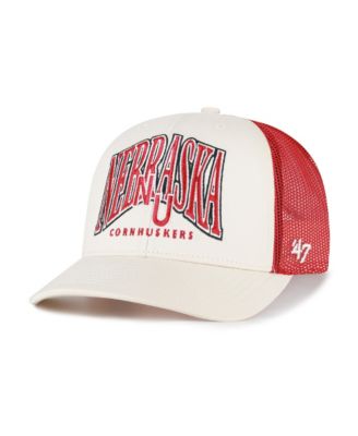 Men's Cream Nebraska Huskers Drawbridge Trucker Adjustable Hat