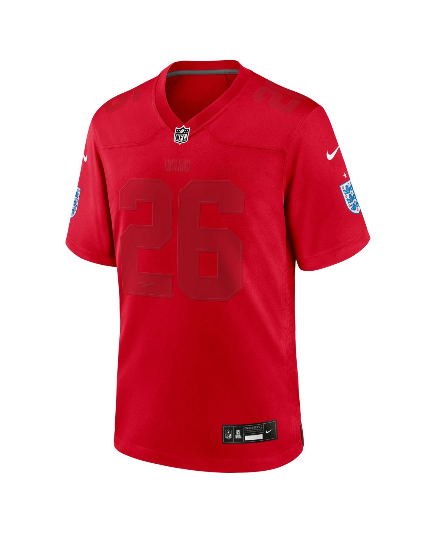 Мужской топ Nike Red England National Team x NFL Game Jersey — фото 2