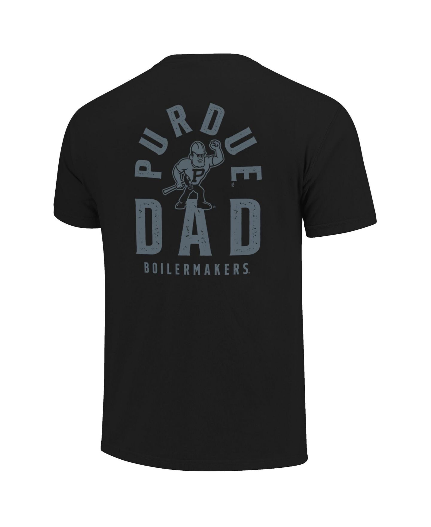 Мужская футболка Image One Black Purdue Boilermakers Father's Day Mascot Overlay — фото 2