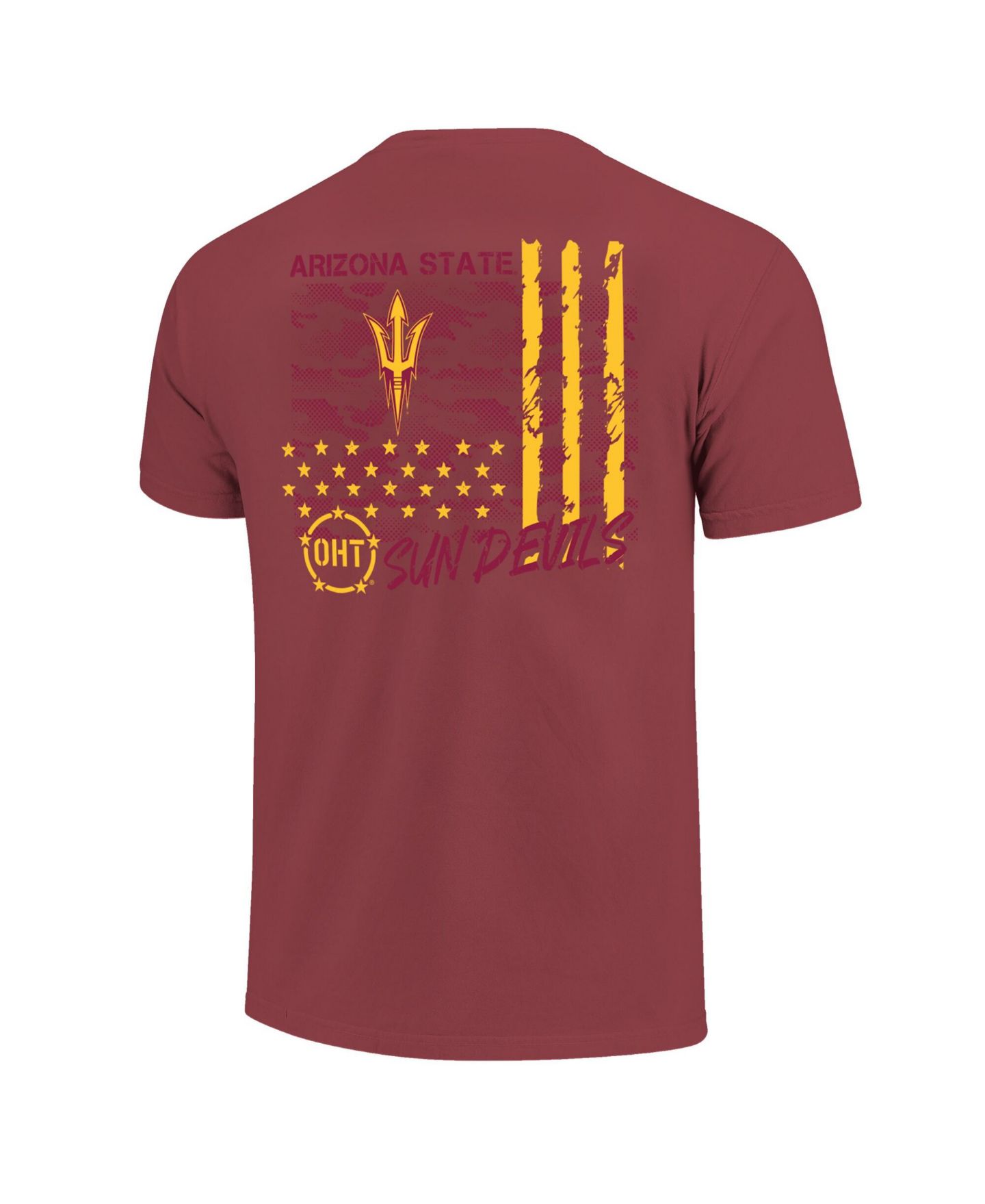 Мужская футболка Image One Maroon Arizona State Sun Devils Comfort Colors OHT Camo Overlay — фото 2