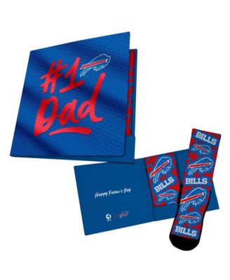 Men's and Women's Royal Buffalo Bills #1 Dad Gift Card Socks