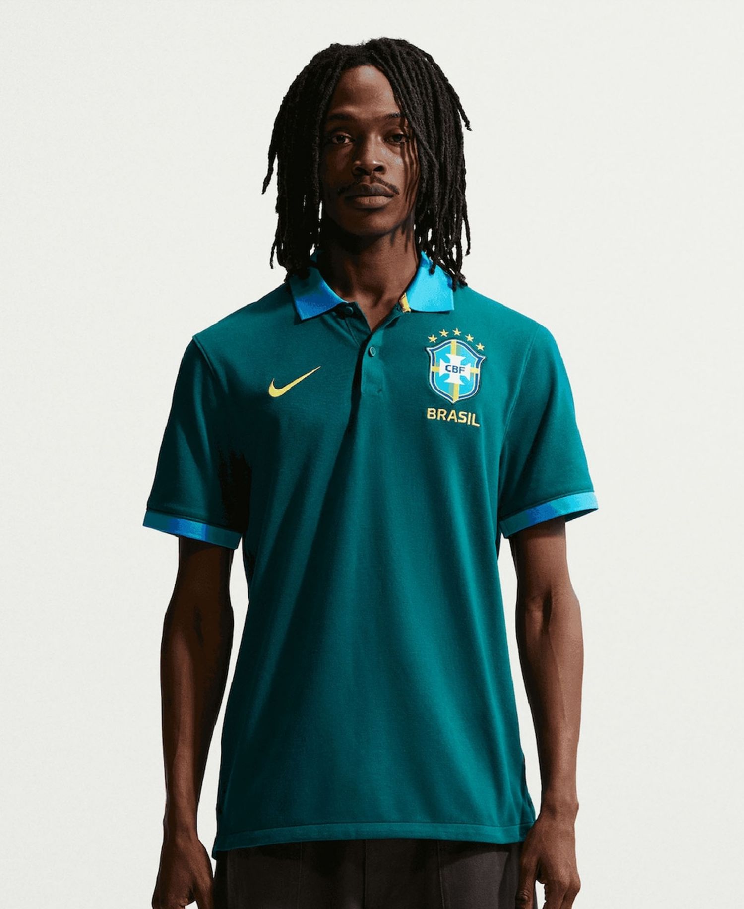 Men's Green Brazil National Team Dri-FIT Polo Shirt