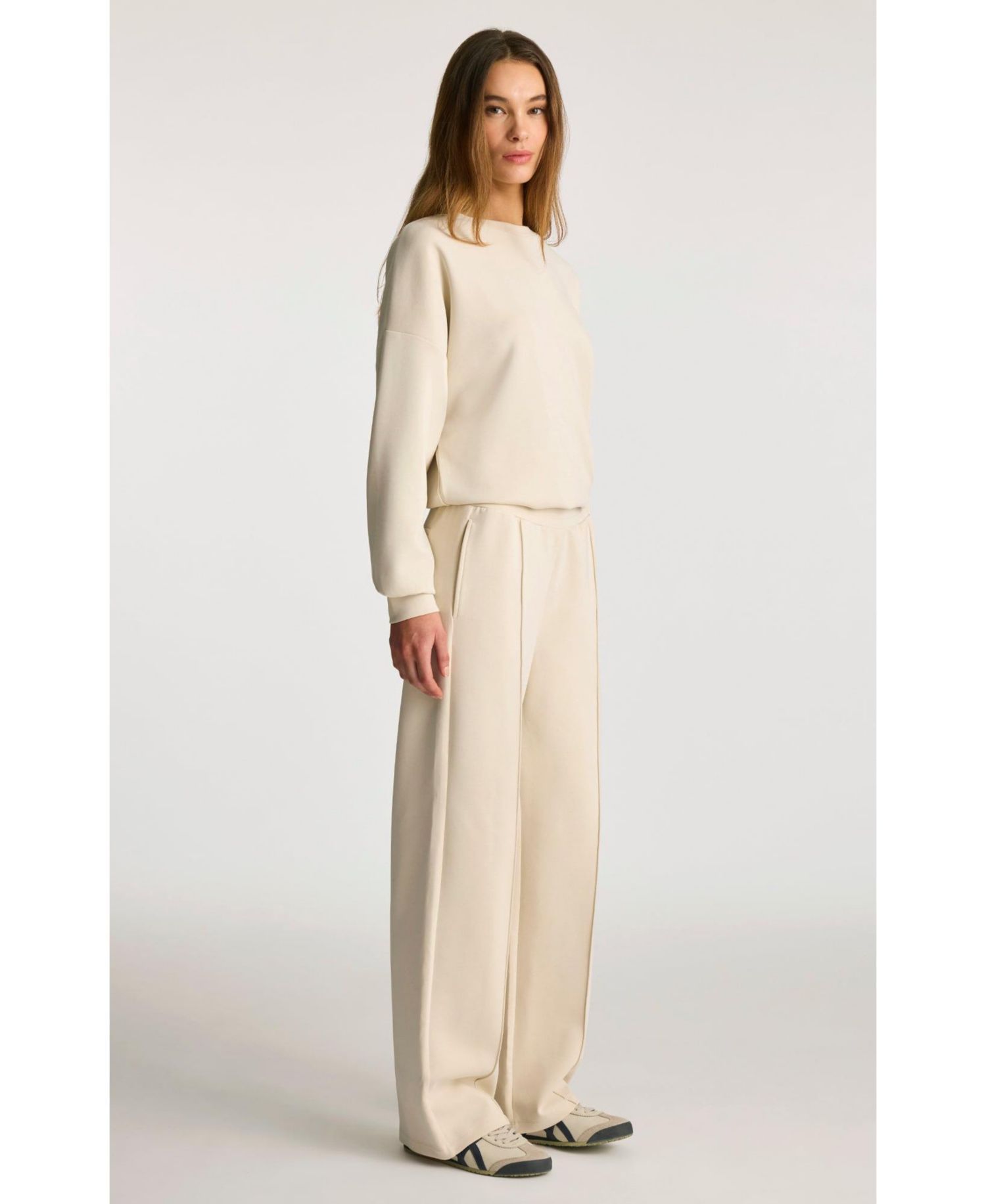 Women's Knitted Pants Bone