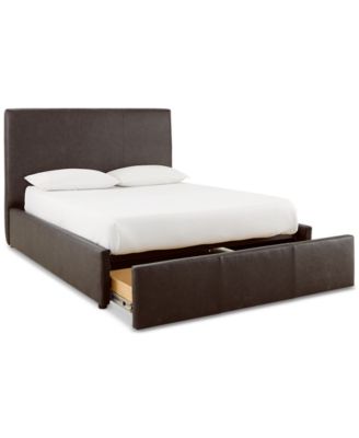 Tivie Leather Storage Bed, Queen