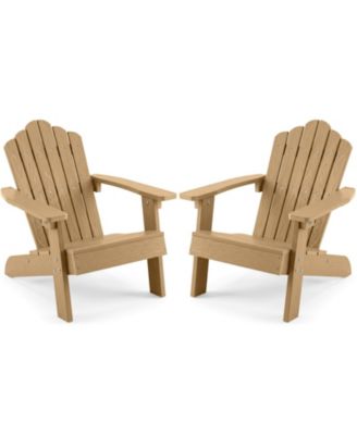 Adirondack Outdoor Chair for Kids with Tilted High Backrest