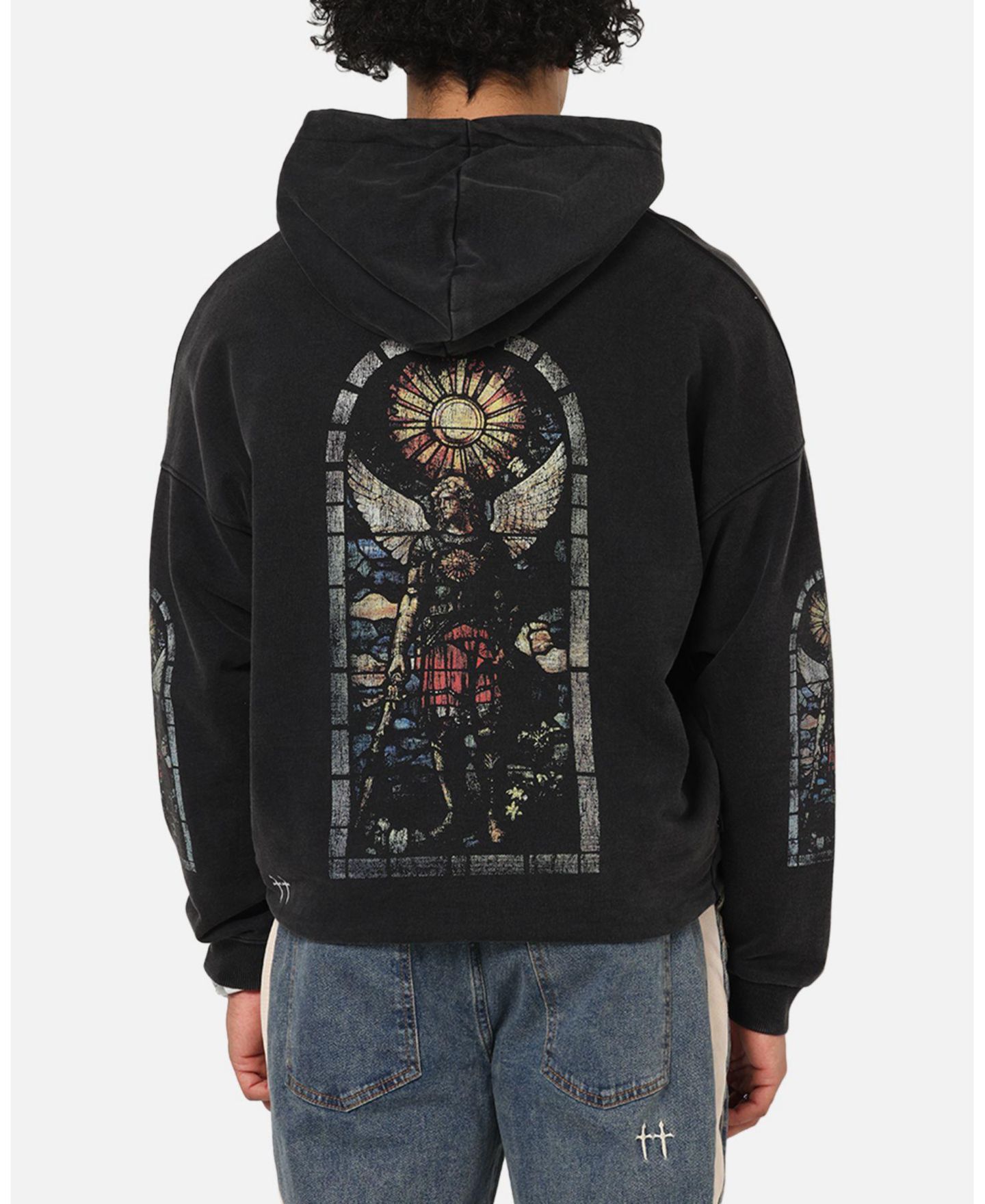Мужское худи SAINT MORTA Men"s Kingdomcome Boxy Zip, цвет: Чёрный — фото 2