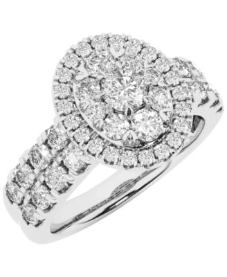Diamond Cluster Ring (2 ct. t.w.) in 14k White, Yellow or Rose Gold