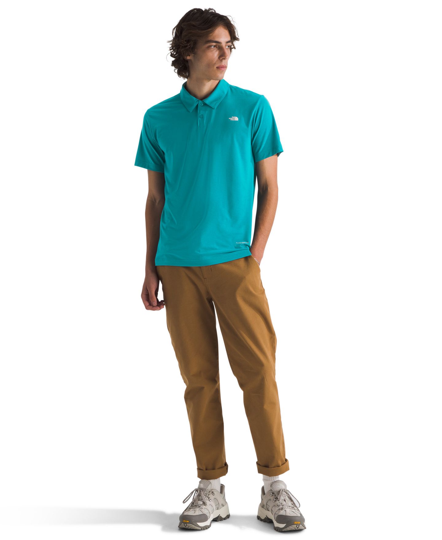 Мужское поло The North Face Adventure Short Sleeve Polo Shirt, цвет: Синий — фото 2