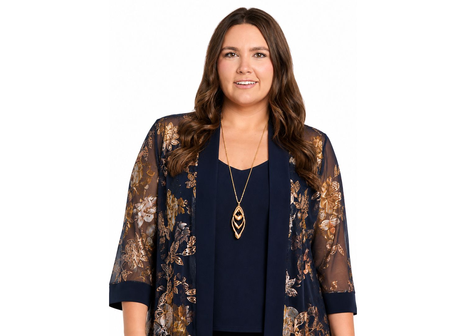 Plus Size Top, Pants, & Jacket, 3-Piece Set