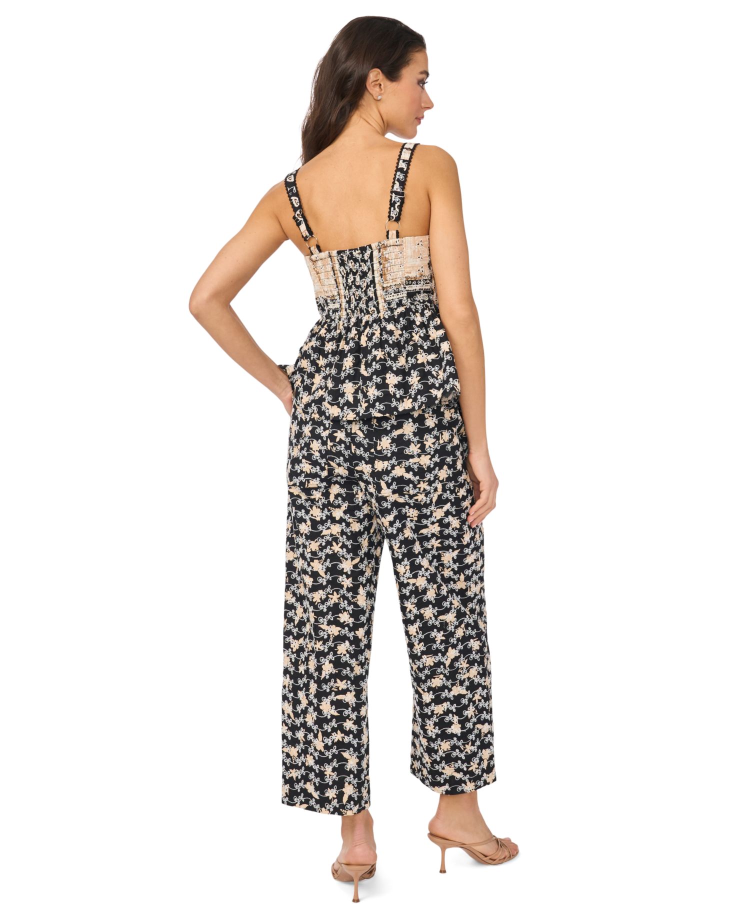 Women's Sleeveless Square Neck Peplum Top