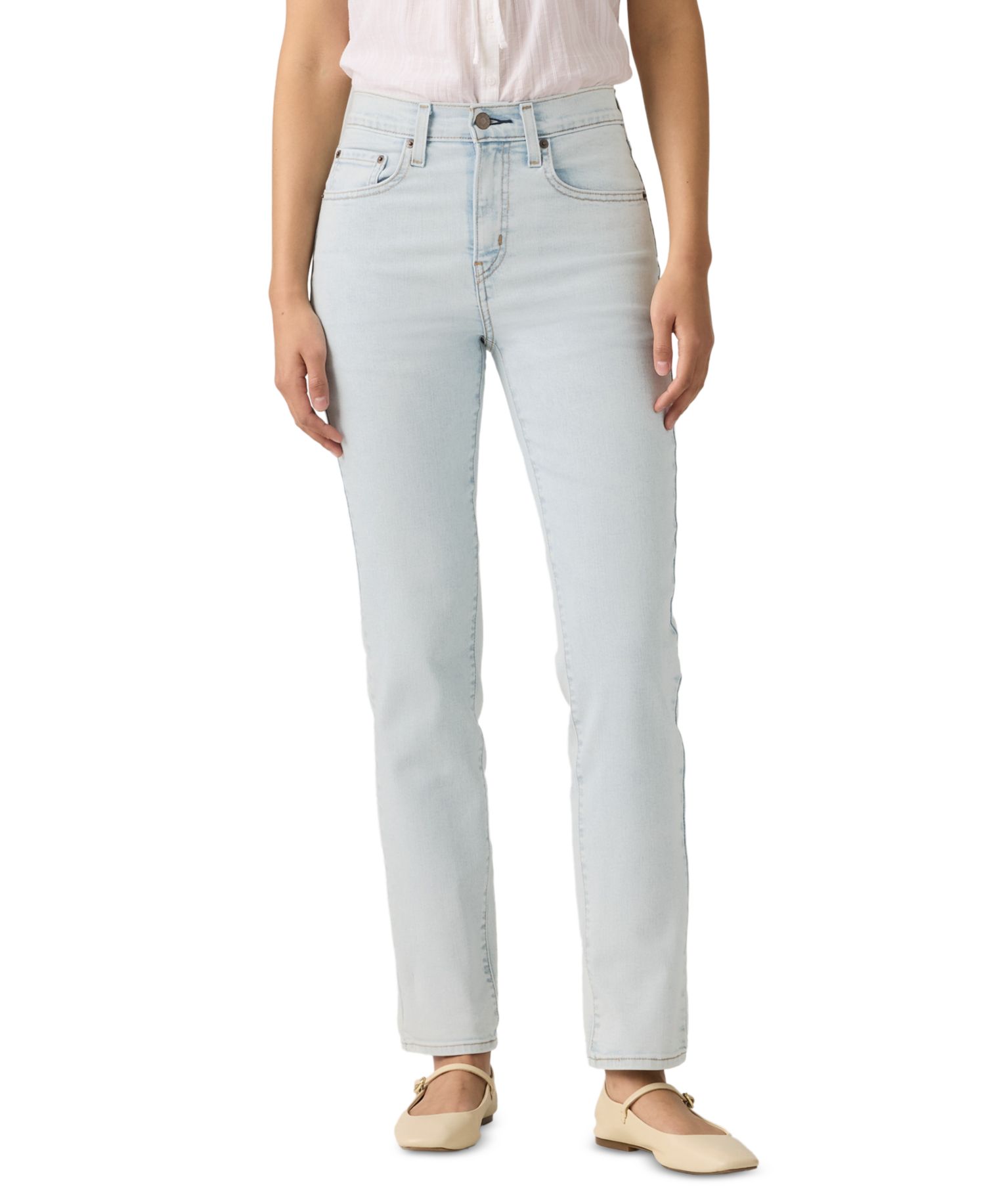 Trendy Plus Size 724 High-Rise Straight-Leg Jeans