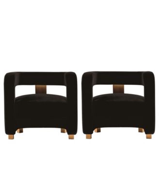 Amirah 2-Piece Velvet Upholstered Lounge Accent Chairs