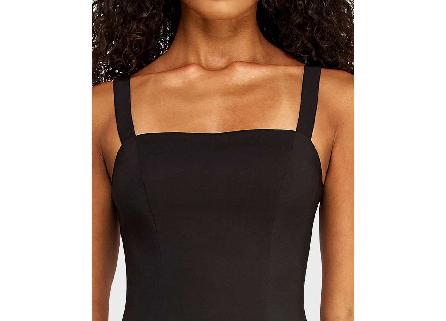 Juniors' Square Neck Drop Waist Pleated Mini Dress