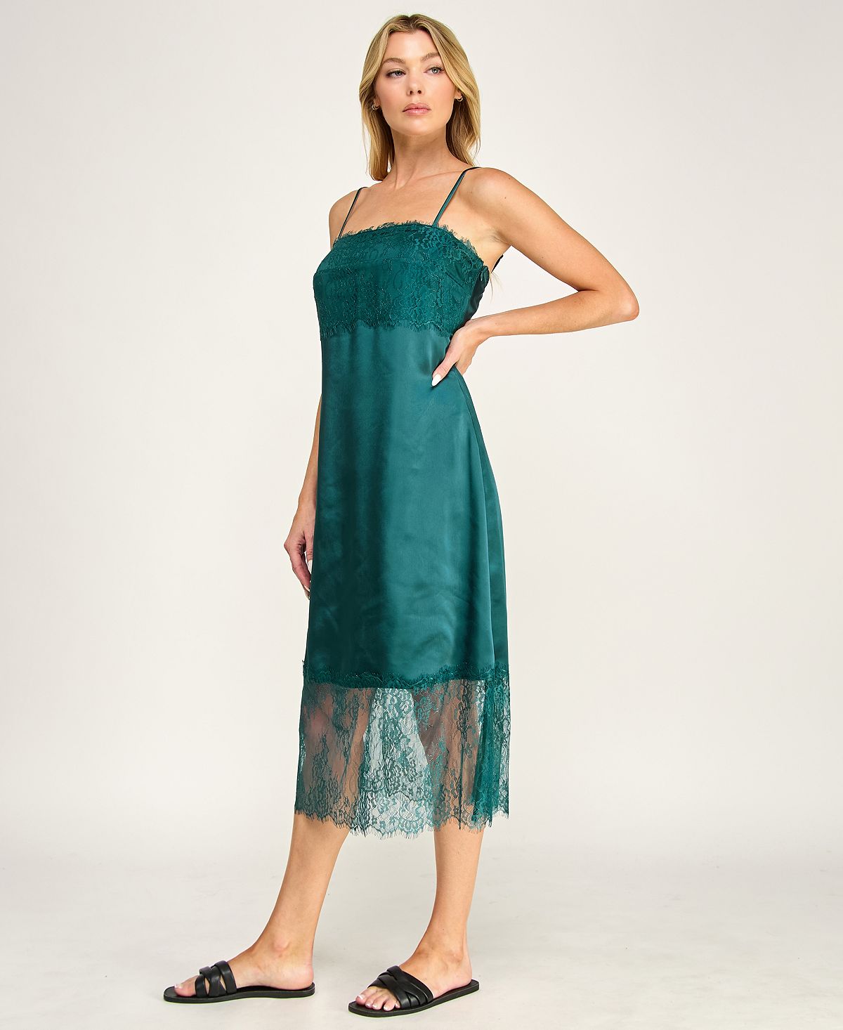 ROW A Juniors' Sleeveless Midi Dress view 4 — MAYCSS fashion products