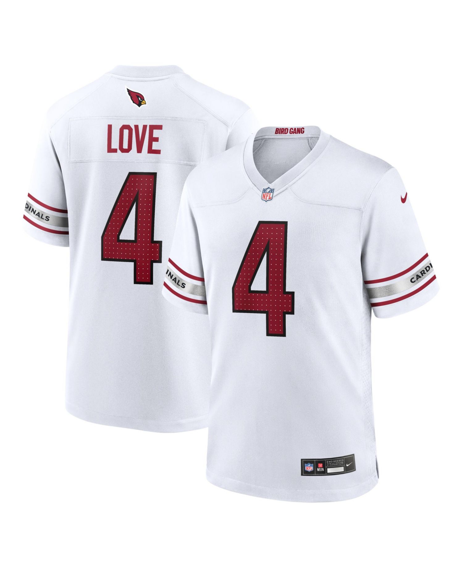 Men's Jeremiyah Love White Arizona Cardinals Game Player Jersey