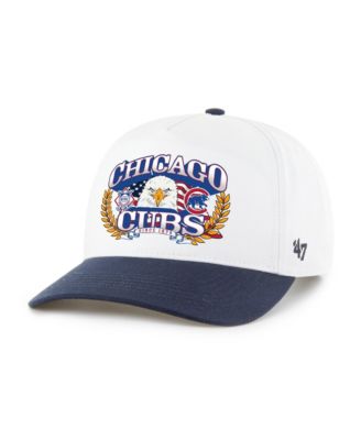 Men's White, Navy Chicago Cubs Americana Eagle Hitch Adjustable Hat
