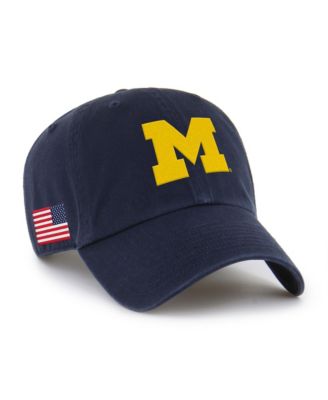 Men's Navy Michigan Wolverines Americana Heritage Clean Up Adjustable Hat