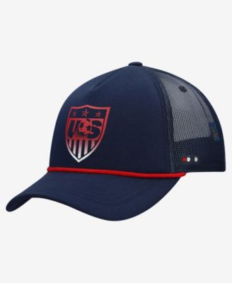 Men's and Women's Navy USMNT Atmosphere Adjustable Trucker Hat