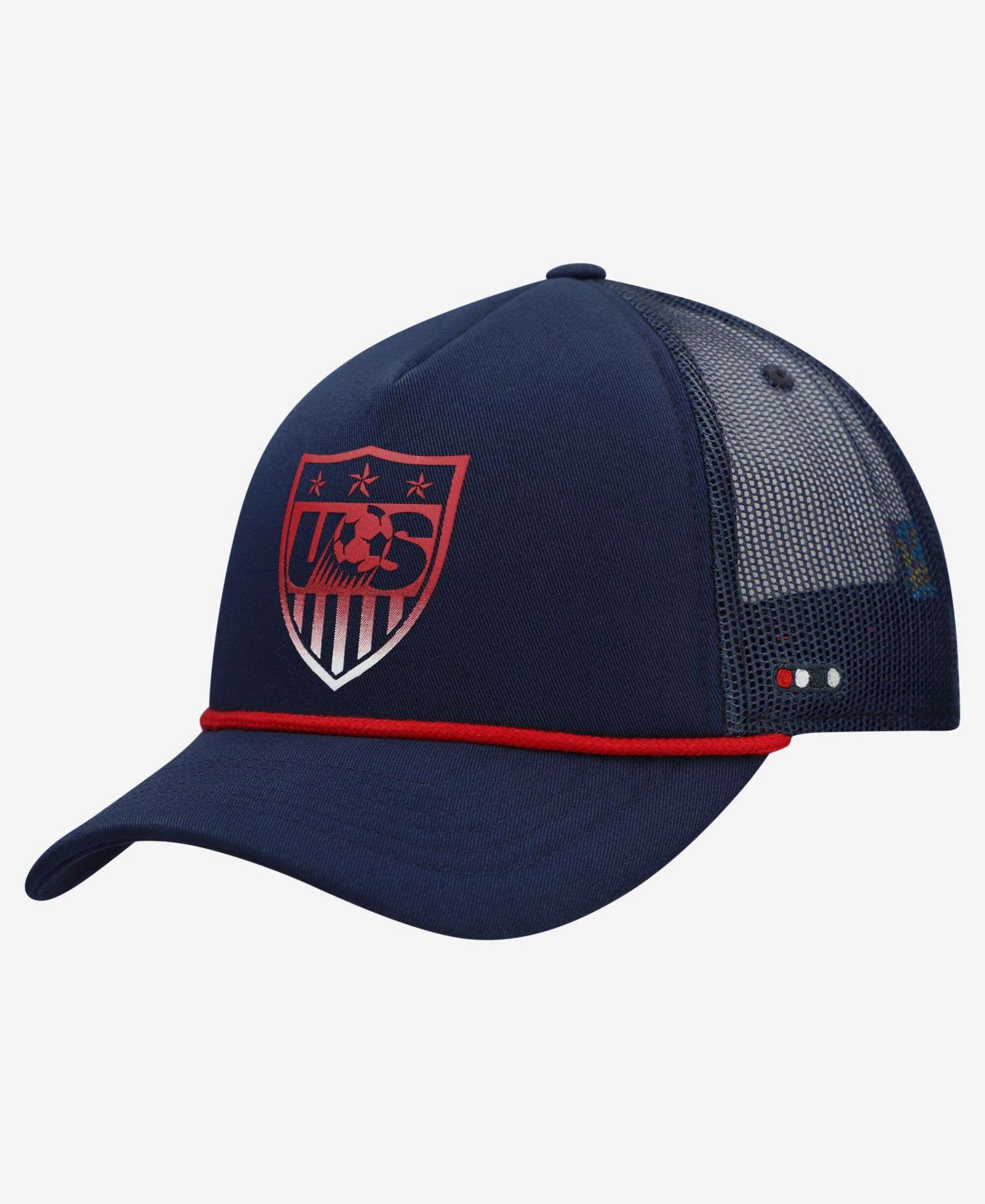 Men's and Women's Navy USMNT Atmosphere Adjustable Trucker Hat