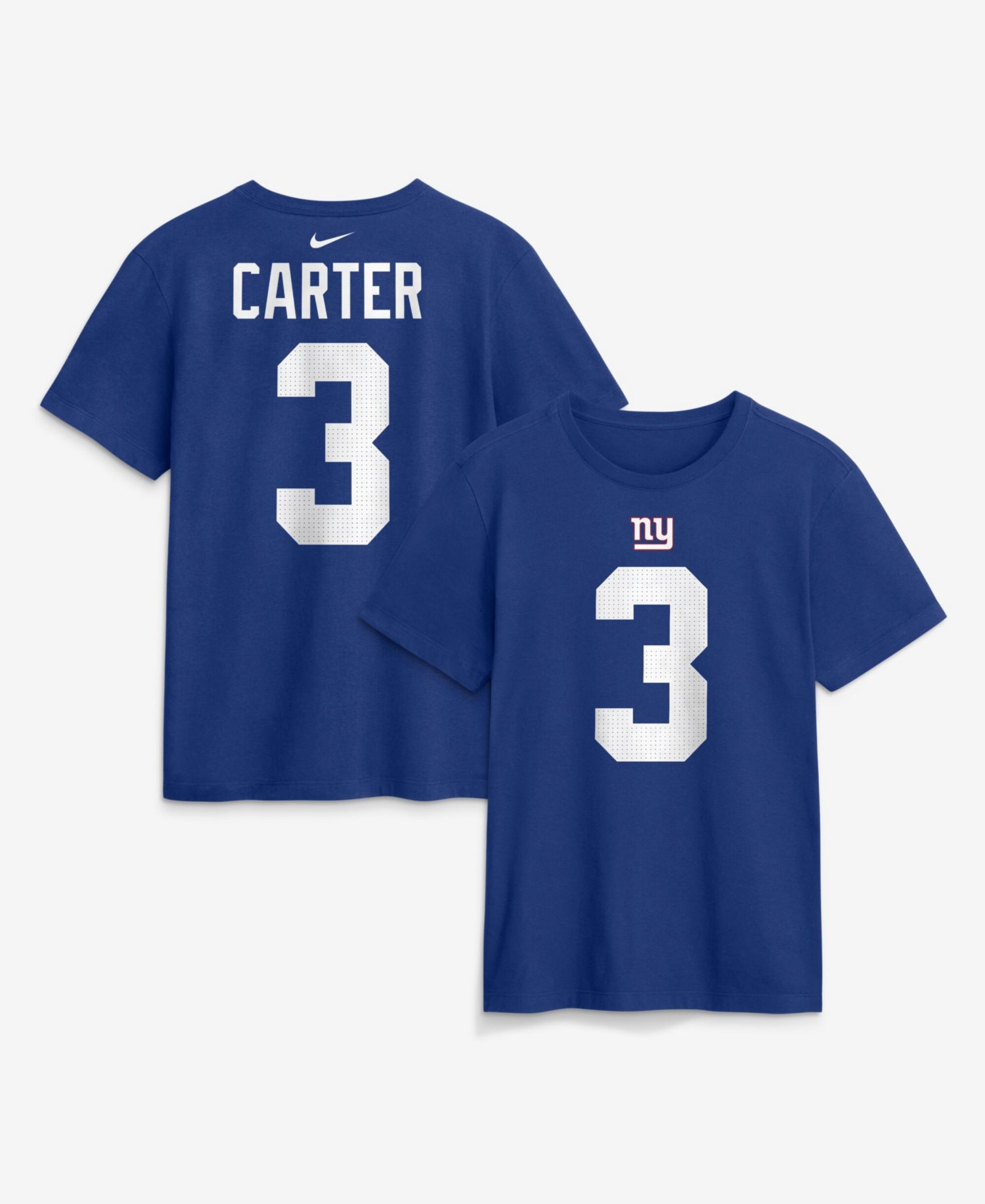 Men's Abdul Carter Royal New York Giants Player Name & Number T-Shirt