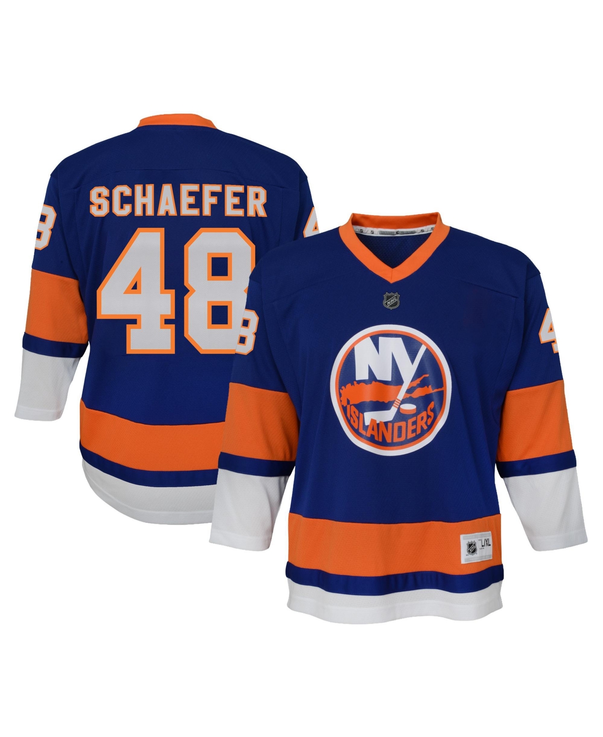 Outerstuff Big Boys and Girls Matthew Schaefer Blue New York Islanders Home Replica Player Jersey