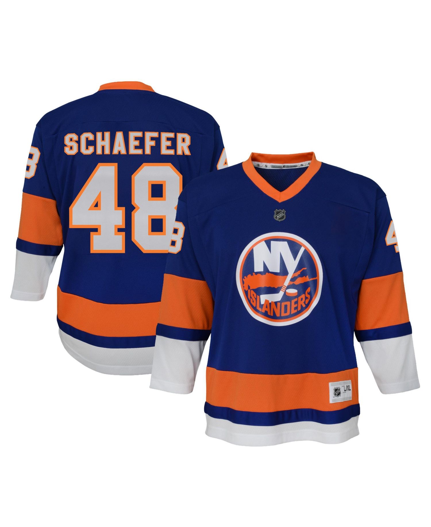 Big Boys and Girls Matthew Schaefer Blue New York Islanders Home Replica Player Jersey