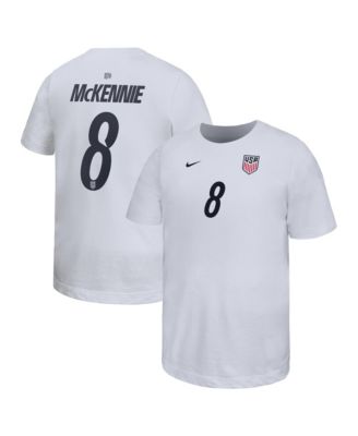 Big Boys and Girls Weston McKennie White USMNT Home Player Name & Number T-Shirt