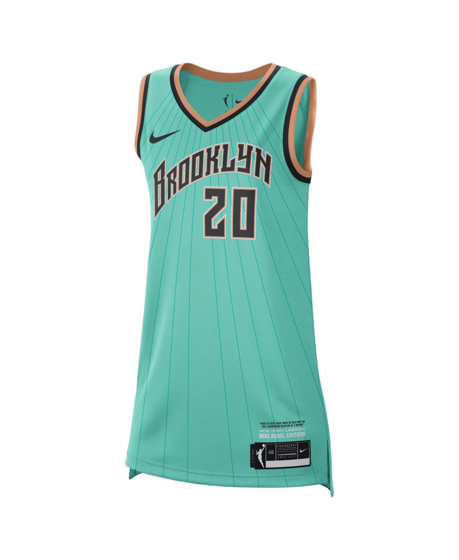 Men's and Women's Sabrina Ionescu Mint New York Liberty Victory Jersey - Rebel Edition
