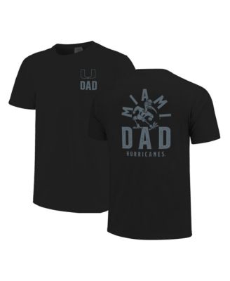 Men's Black Miami Hurricanes Father's Day Mascot Overlay T-Shirt