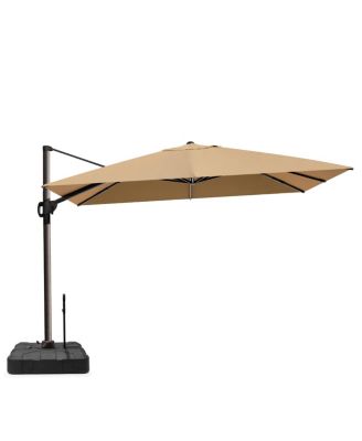 Outdoor Patio 9X12Feet Aluminum Cantilever Umbrella with Rod Wheel Base