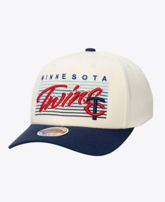 Men's and Women's Cream Minnesota Twins Retro Lines Stretch Snapback Hat