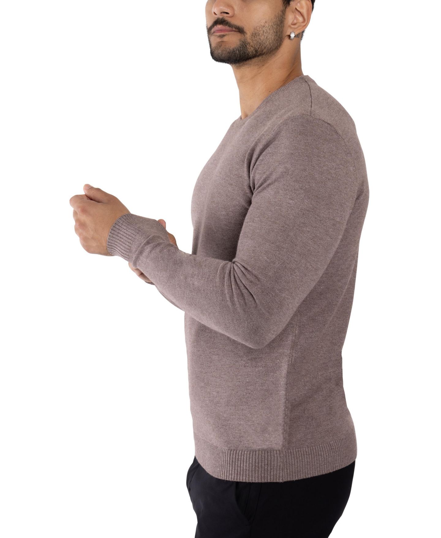 Мужской свитер X-Ray Big & Tall Basic Crewneck, цвет: Серый — фото 3