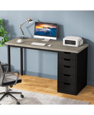  Computer Desk with 5 Drawers, Home Office Desk with Storage