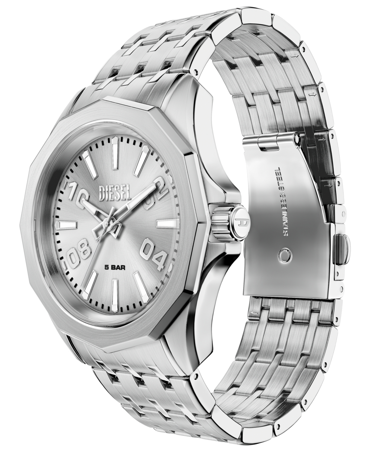 Diesel Men's Stinger Quartz Silver Stainless Steel Watch 44mm